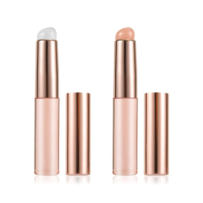 2 Pieces Silicone Lip and Concealer Brush with Cap for Lipstick, Gloss, Balm, Concealer, and Nail Art